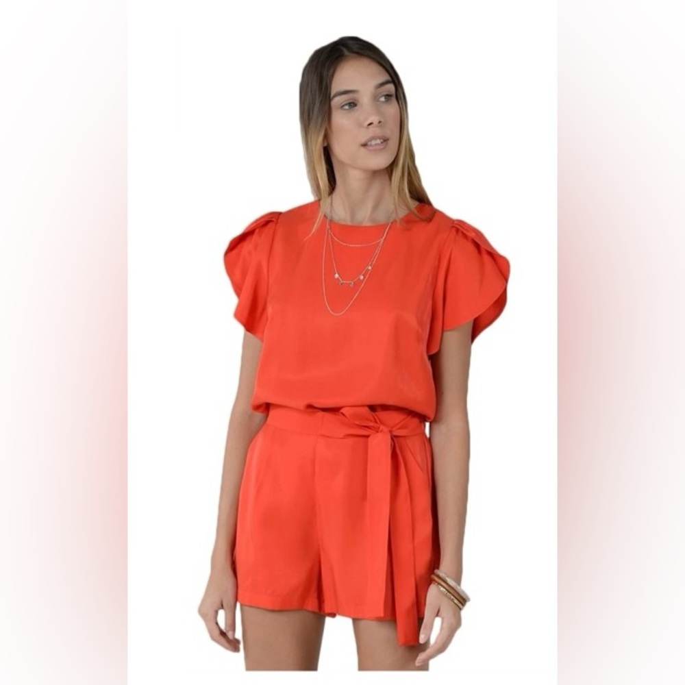 Molly Bracken high waisted red-orange shorts S